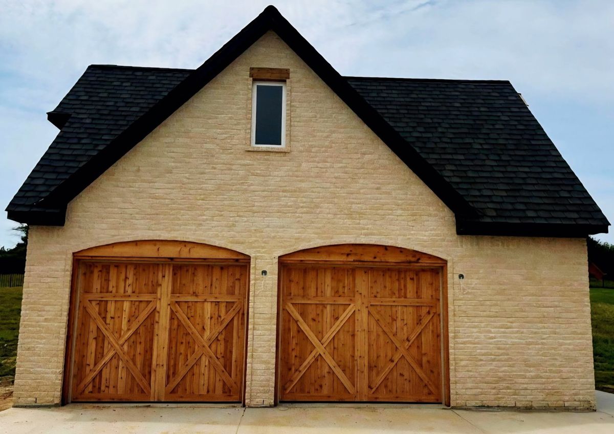 Custom cedar arched doors